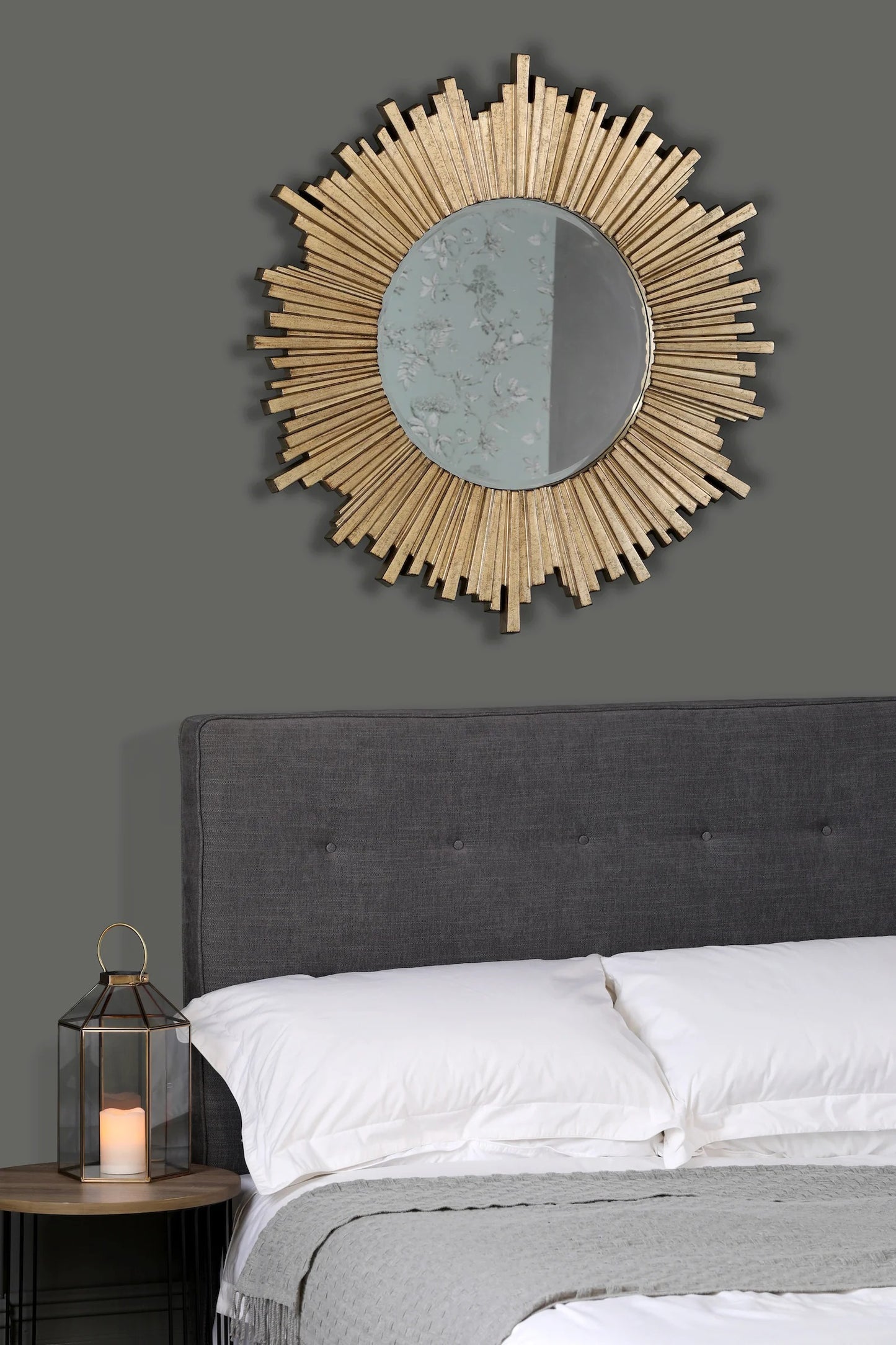 Lovell Round Mirror Champagne 99cm