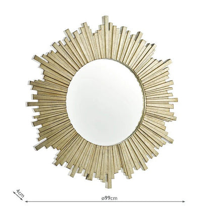 Lovell Round Mirror Champagne 99cm